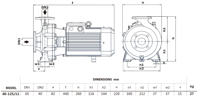 Центробежный насос Purity PSTG-R5 40-125/11