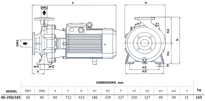 Центробежный насос Purity PSTG-R5 40-250/185